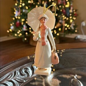 Lenox Elegant Lady Ornament in White and Pink